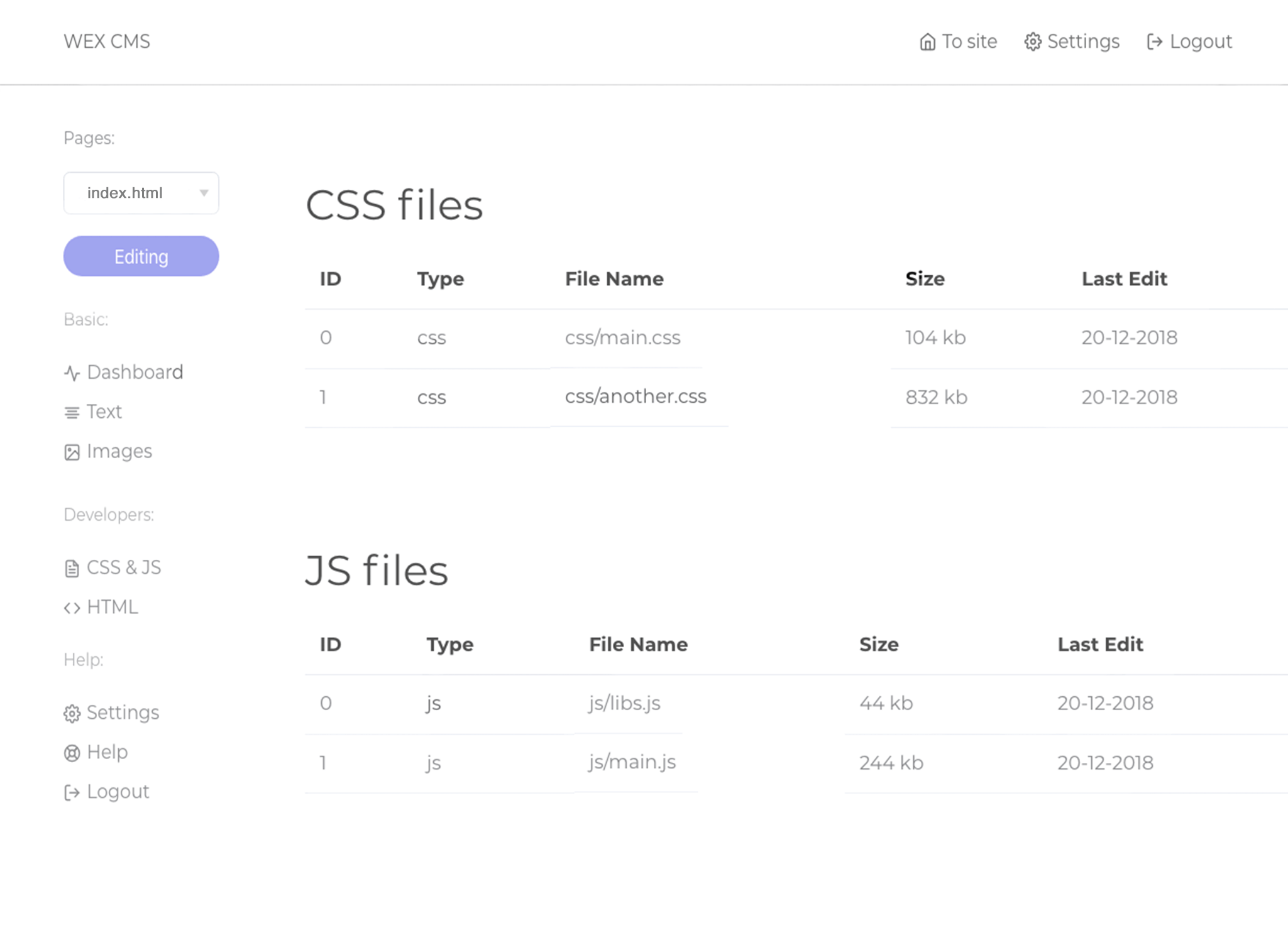 WCMS html редактор кода